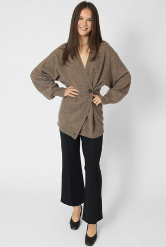Apiece Apart Tissue Weight Cardigan Hazelnut