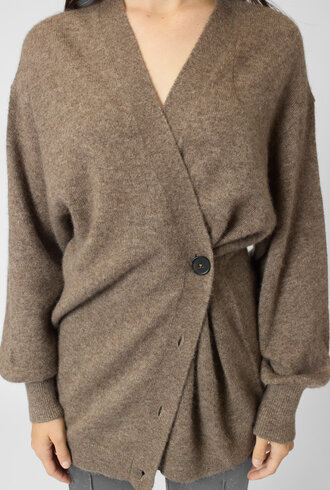 Apiece Apart Tissue Weight Cardigan Hazelnut