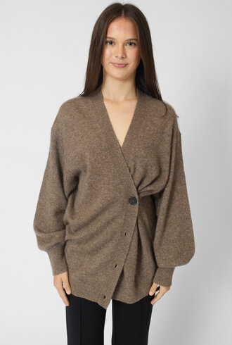 Apiece Apart Tissue Weight Cardigan Hazelnut