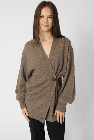 Apiece Apart Tissue Weight Cardigan Hazelnut