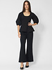 Apiece Apart Bebe Ponte Peplum Top Black