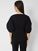Apiece Apart Bebe Ponte Peplum Top Black