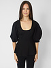 Apiece Apart Bebe Ponte Peplum Top Black
