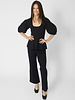 Apiece Apart Bebe Ponte Peplum Top Black