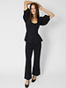 Apiece Apart Bebe Ponte Peplum Top Black