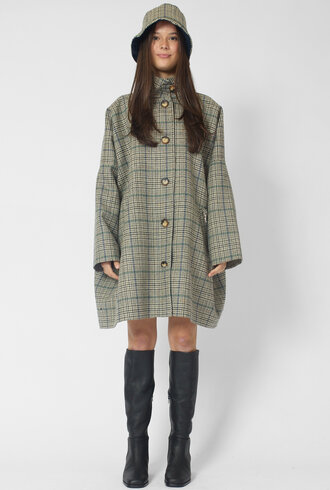 Pret Pour Partir Moo Coat Check Blue
