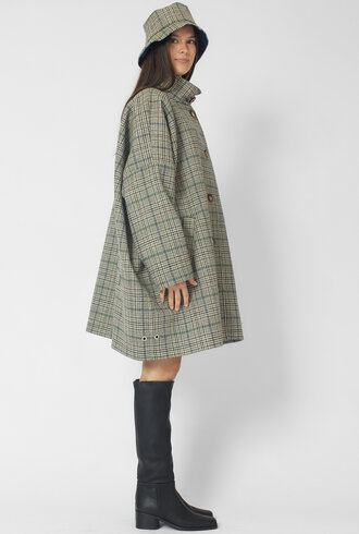 Pret Pour Partir Moo Coat Check Blue