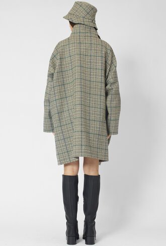 Pret Pour Partir Moo Coat Check Blue