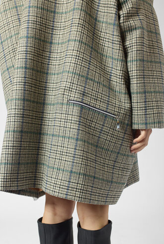 Pret Pour Partir Moo Coat Check Blue