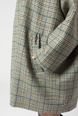 Pret Pour Partir Moo Coat Check Blue