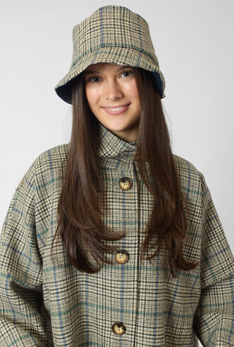 Pret Pour Partir Moo Coat Check Blue
