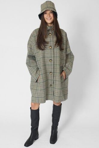 Pret Pour Partir Moo Coat Check Blue