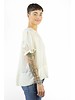 The Great The Story Short Sleeve Silk Top Cream