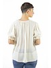 The Great The Story Short Sleeve Silk Top Cream