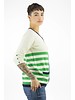 Trovata Classic Stripe Cardi Ivory Green