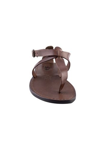 Local Menton Leather Sandals Dark Brown