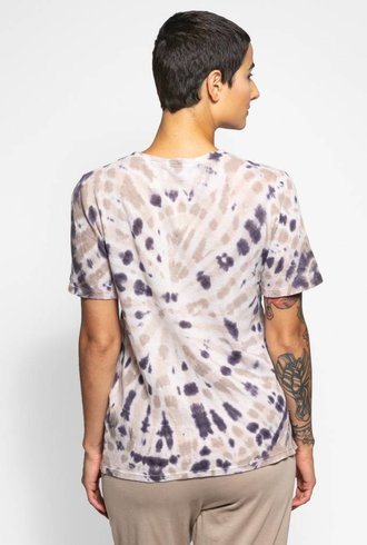 Raquel Allegra Boxy Tee Sand Dollar Tie Dye