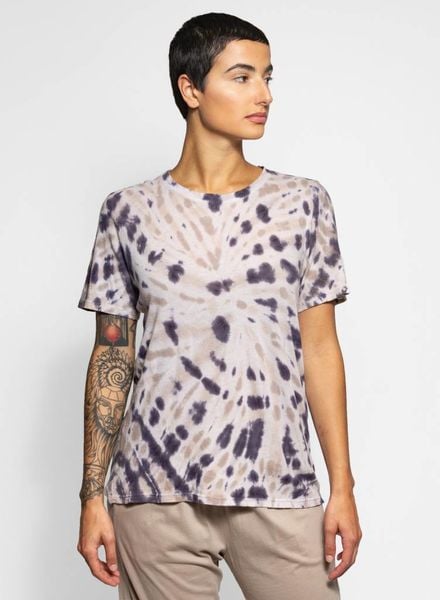 Raquel Allegra Boxy Tee Sand Dollar Tie Dye