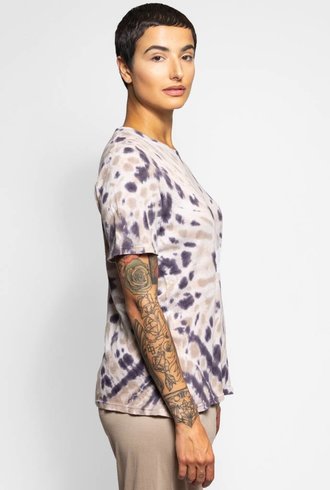 Raquel Allegra Boxy Tee Sand Dollar Tie Dye