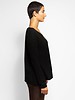 Inhabit Drapey V Neck Black