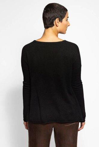 Inhabit Drapey V Neck Black