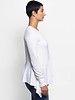 NSF Gemma Pullover Sweatshirt Peplum Bottom Soft White