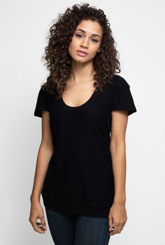 Inhabit Cotton Cashmere T-Shirt Black