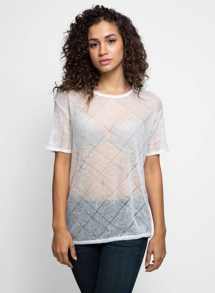 Inhabit Linen Texture Tee White