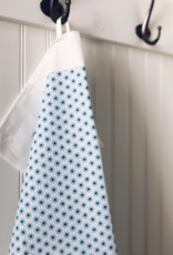 Ten & Co Tea Towel - Blue Starburst on White