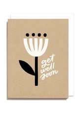 Worthwhile Paper Get Well Soon Minimal Flower Card