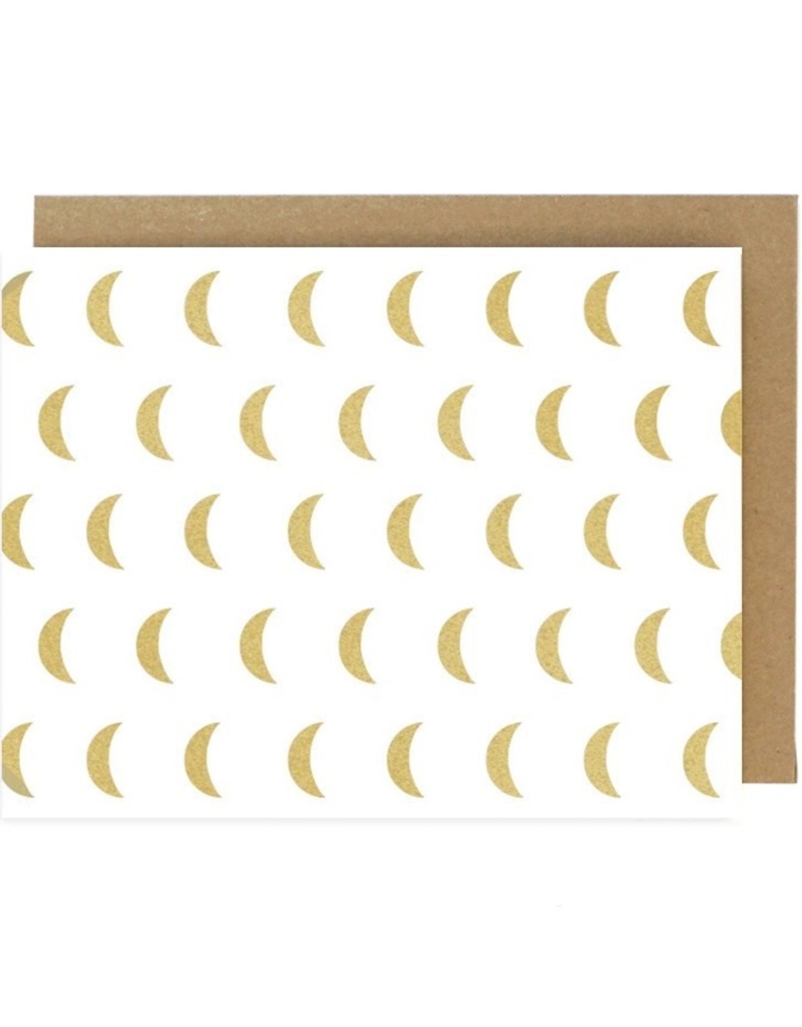 Worthwhile Paper Gold Moon Pattern Card