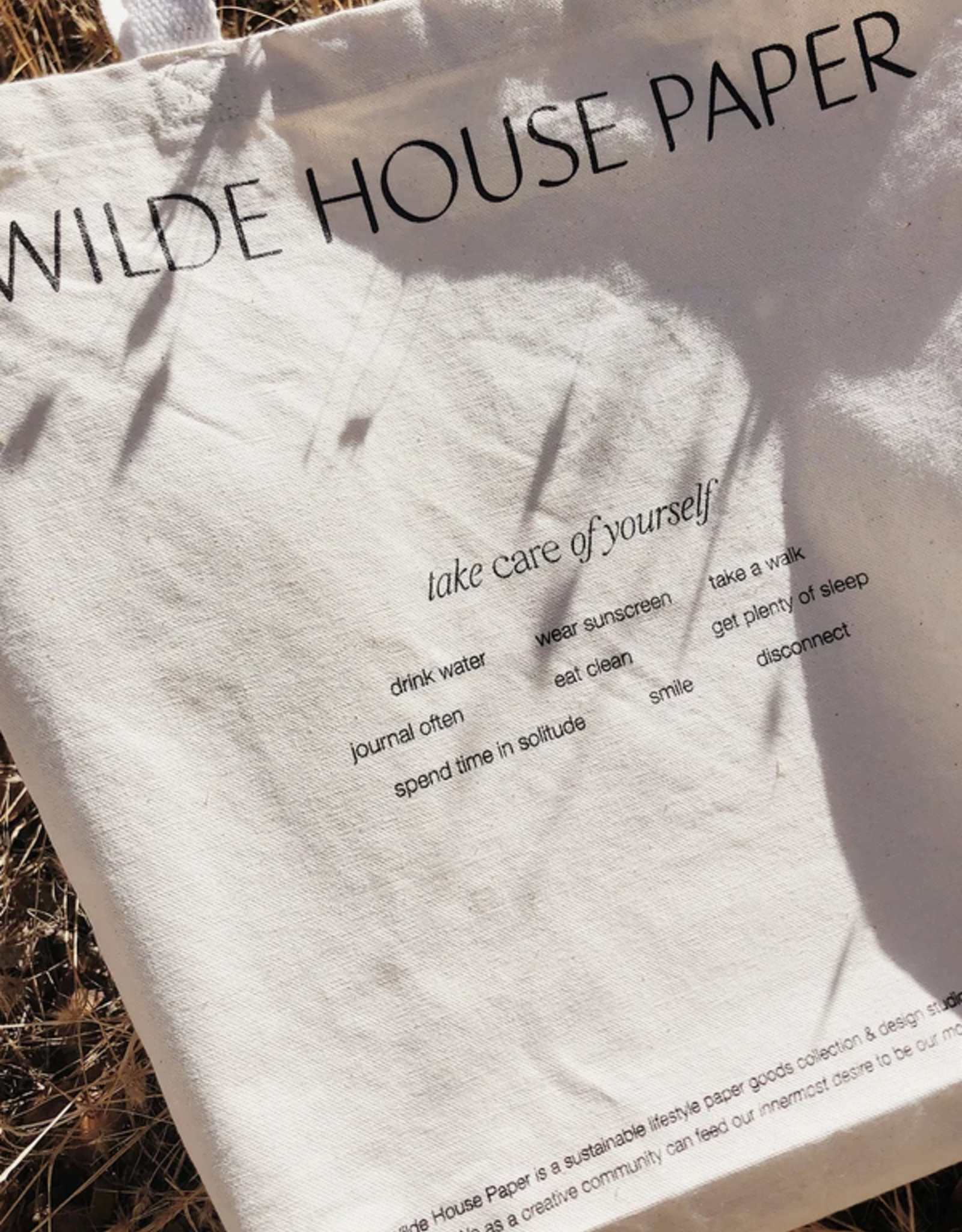 Wilde House Paper Take Care Tote Bag
