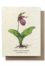 The Bower Studio Lady Slipper Plantable Seed Paper Greeting Card
