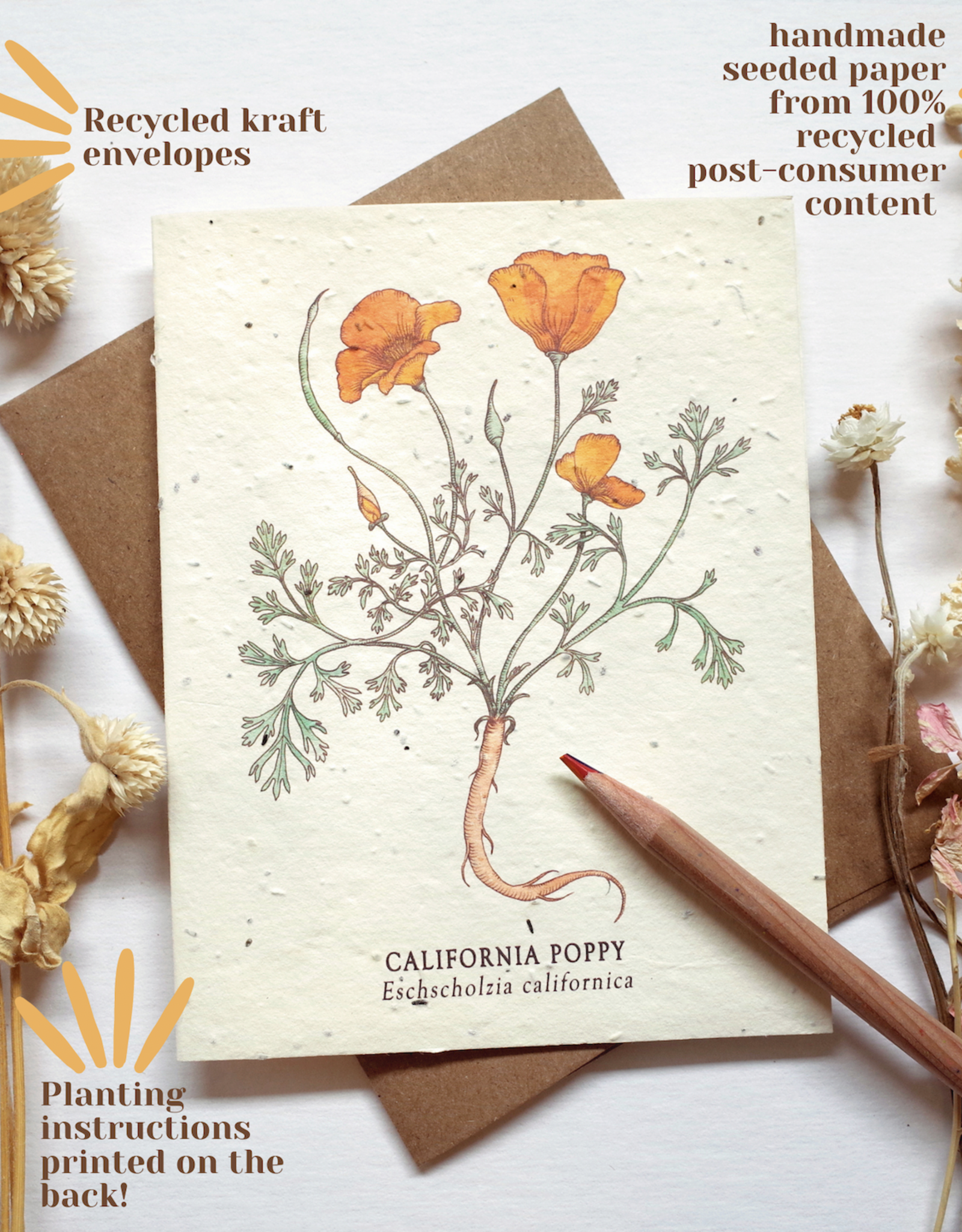 The Bower Studio Yarrow Plantable Seed Paper Greeting Card