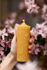 The Wax Studio 1800's Flower Pillar Beeswax Candle