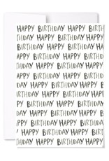 Paperscript Happy Happy Happy Birthday Card