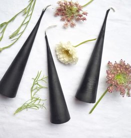 The Wax Studio Black 6" Cone Beeswax Candle