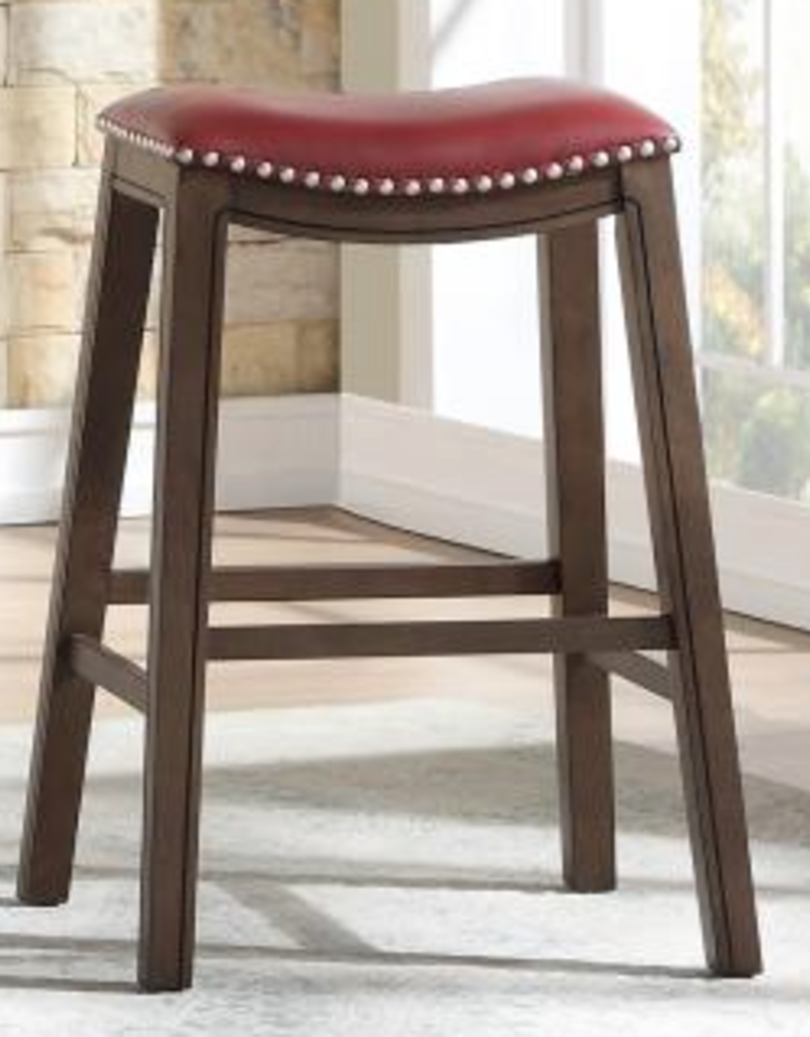 5682 29" Red Bar Stool