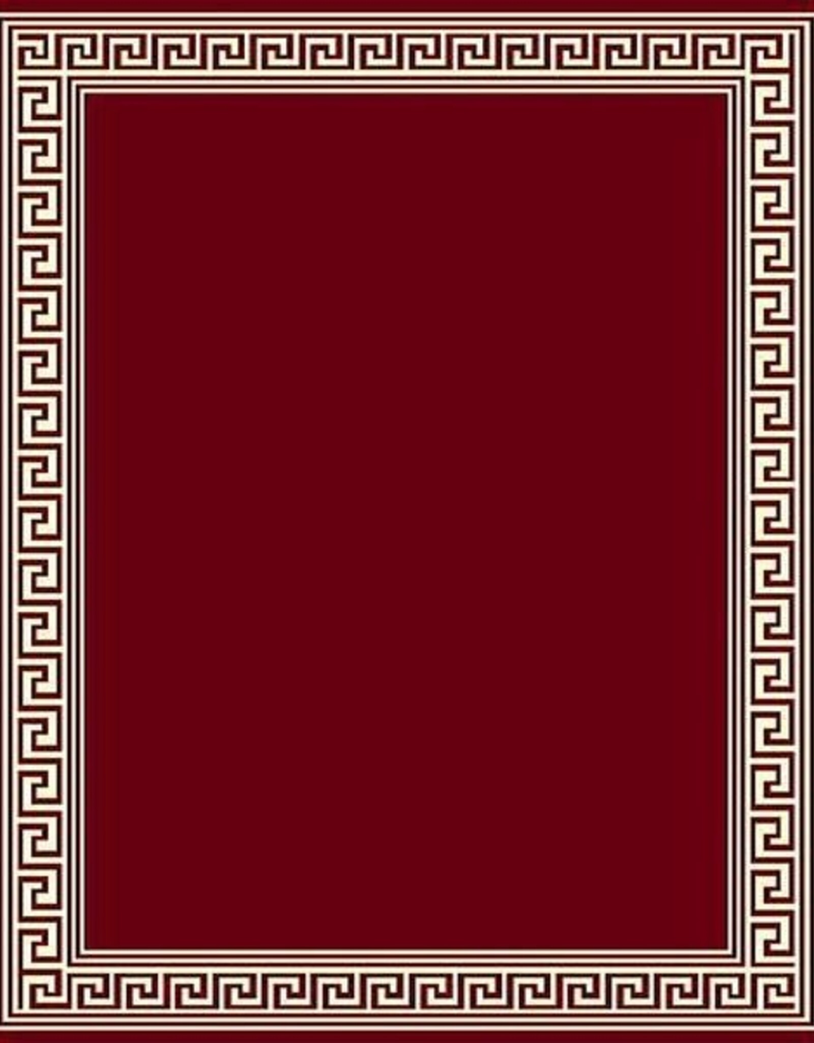 Taj Greek Key Burgundy 5x7