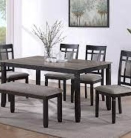 Crown Mark Paige 6pc Dinette with Bench 2325
