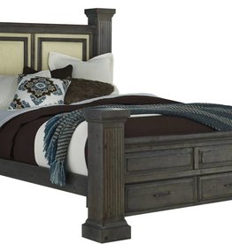 Grey Upholstered Queen Bed