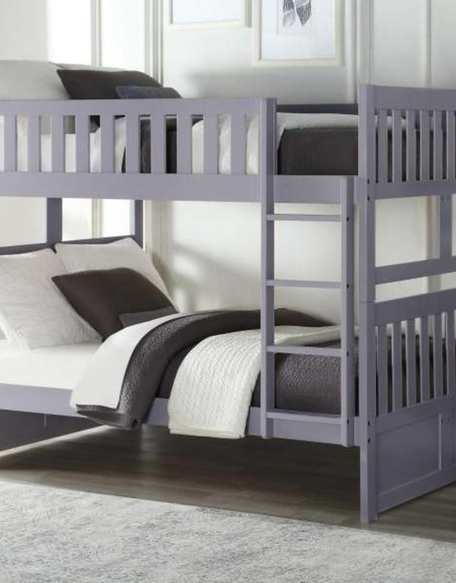 Grey Twin/Twin Bunk-Bed