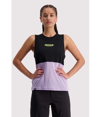 Mons Royale Womens Tarn Freeride Tank Lilac / Black