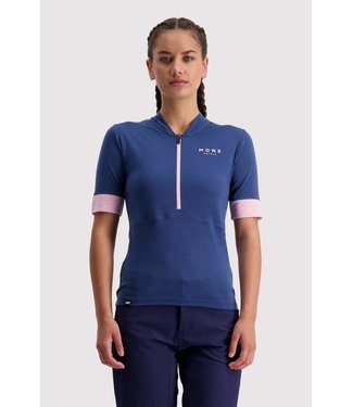 Mons Royale Womens Cadence Half Zip Dark Denim