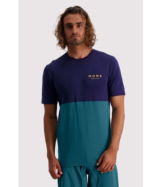 Mons Royale Mens Cadence T Deep Teal/ Navy