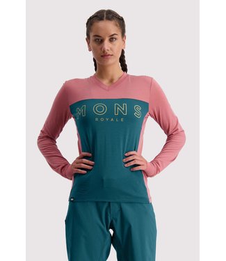 Mons Royale Womens Redwood Enduro VLS Deep Teal / Pink Clay
