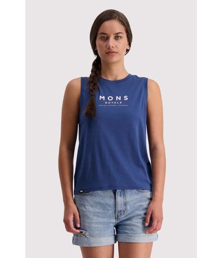 Mons Royale Womens Icon Relaxed Tank Dark Denim