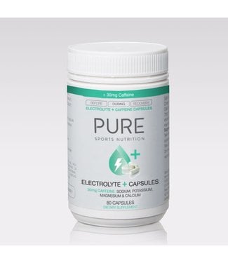Pure Sports Nutrition PURE - ELECTROLYTE + CAPSULES W/30mg CAFFEINE (80 per BOTTLE)