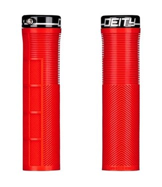 Deity Knuckleduster Lock-on Grips Red