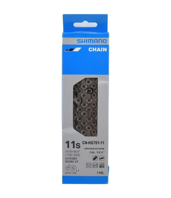 CN HG701 CHAIN 11 SPEED ROAD MTB SIL TEC WITH QUICK LINK Cyclezone Rotorua Ltd